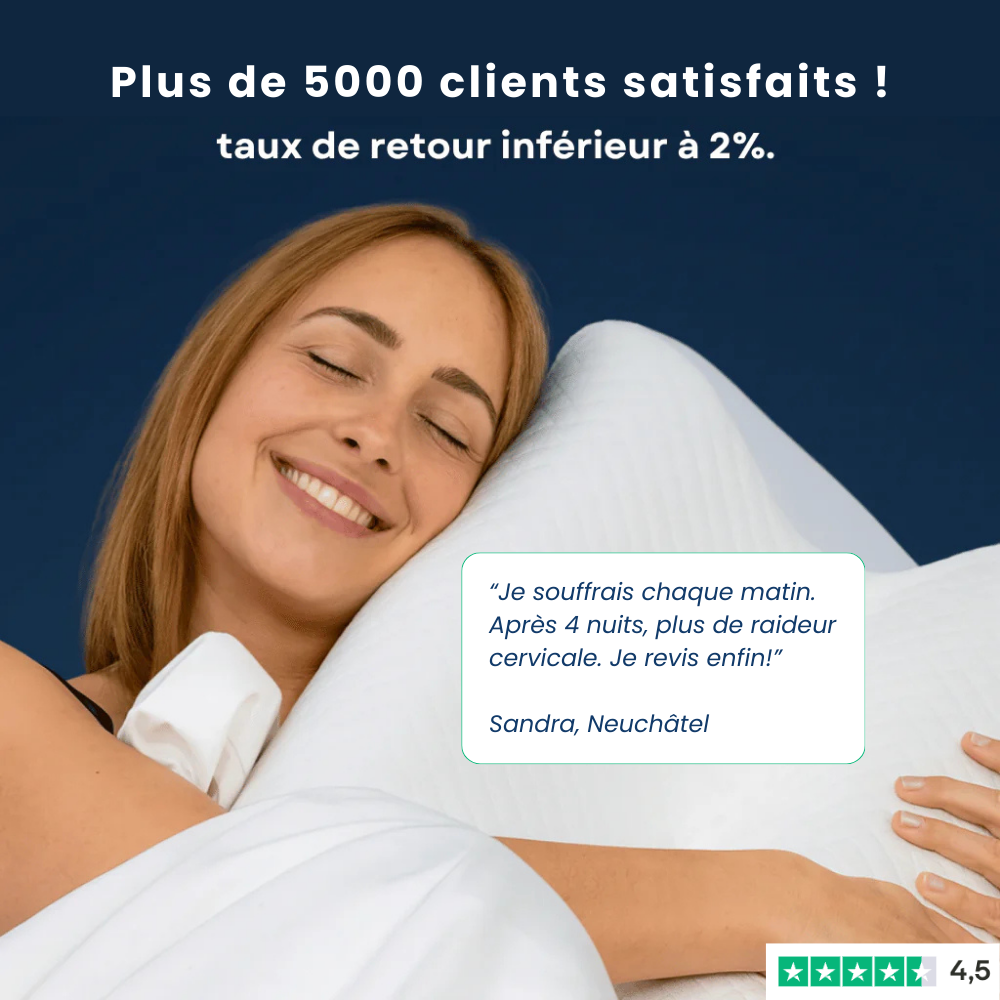Weisshorn™️ - L’oreiller ergonomique qui améliore votre sommeil